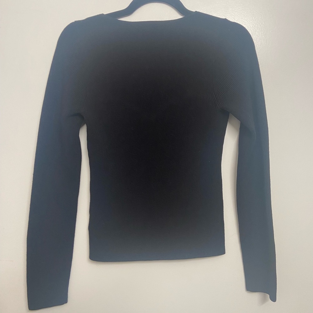EXPRESS 🖤 Ribbed Sweetheart Neckline Long Sleeve Sweater - Picture 6 of 8